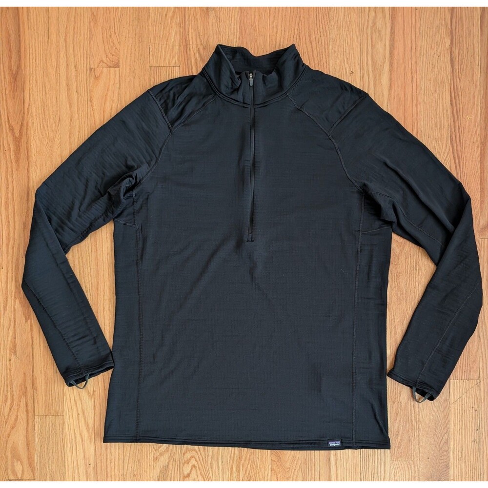 Patagonia Capilene Thermal Weight Zip Neck Baselayer Men XL Black 43657 Polartec